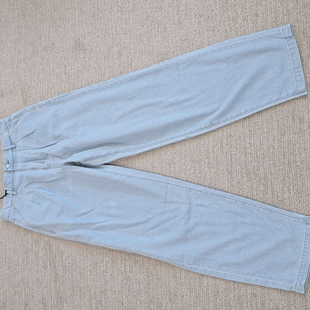 NWT PAIGE Pleated Bella Trouser Jeans - Picture 2 of 9